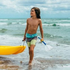 Pelican Sport Combo - 2 Solo Kids Kayaks With Paddles - Yellow/Blue -Kayaking Discounts Combo Solo Jaune Bleu Poignee LS2