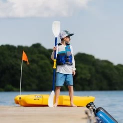 Pelican Sport Combo - 2 Solo Kids Kayaks With Paddles - Yellow -Kayaking Discounts Solokayak Pelican